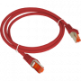 Patchcord S/FTP kat.6A LSOH 0.5m czerwony ALANTEC 1