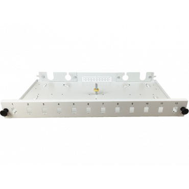 Przełącznica światłowodowa 12xSC simplex 19" 1U złożona
