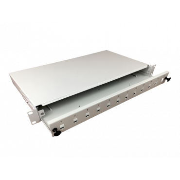 Przełącznica światłowodowa 12xSC simplex 19" 1U złożona