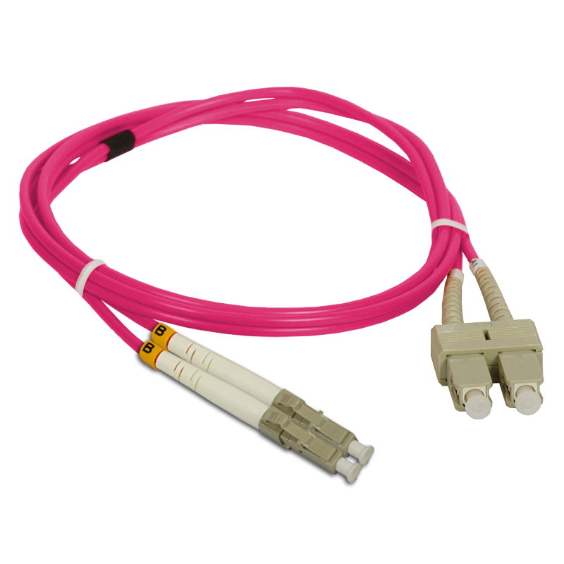 Patchcord światłowodowy wielomodowy SC-LC duplex MM OM4 50/125 2.0m ALANTEC