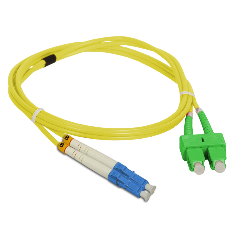 Patchcord światłowodowy jednomodowy SC/APC-LC duplex SM 9/125 1.0m ALANTEC