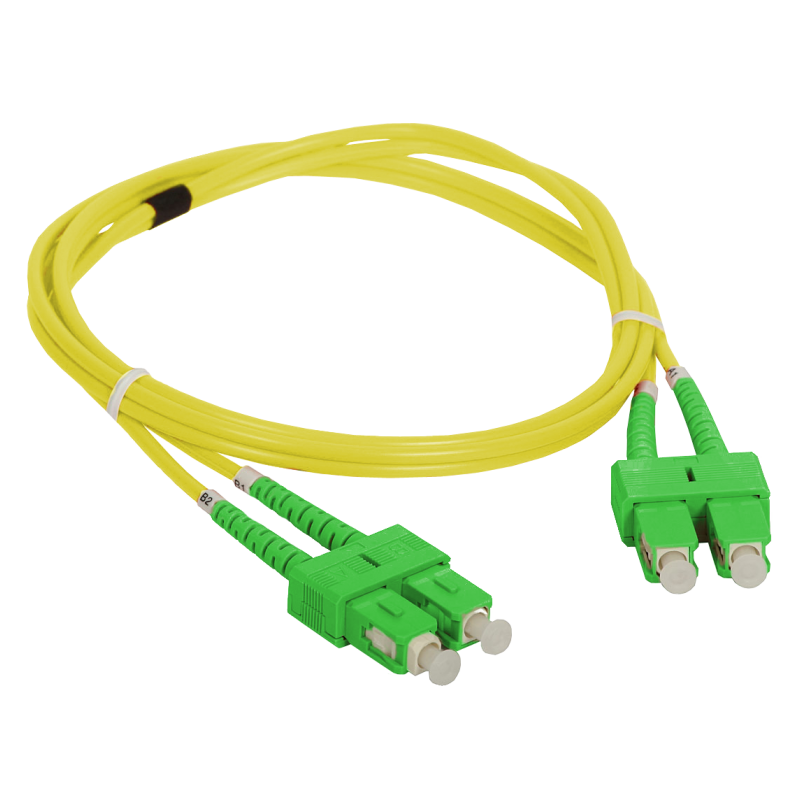 Patchcord światłowodowy jednomodowy SC/APC-SC/APC duplex SM 9/125 1.0m ALANTEC