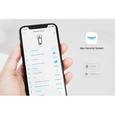 MotionCam Outdoor -  Bezprzewodowy zewnętrzny biały czujnik ruchu z wbudowanym aparatem fotograficznym.