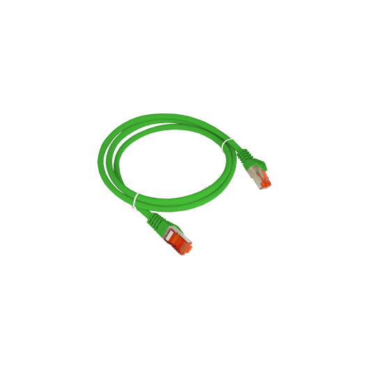 Patchcord S/FTP kat.6A LSOH 0.5m zielony ALANTEC