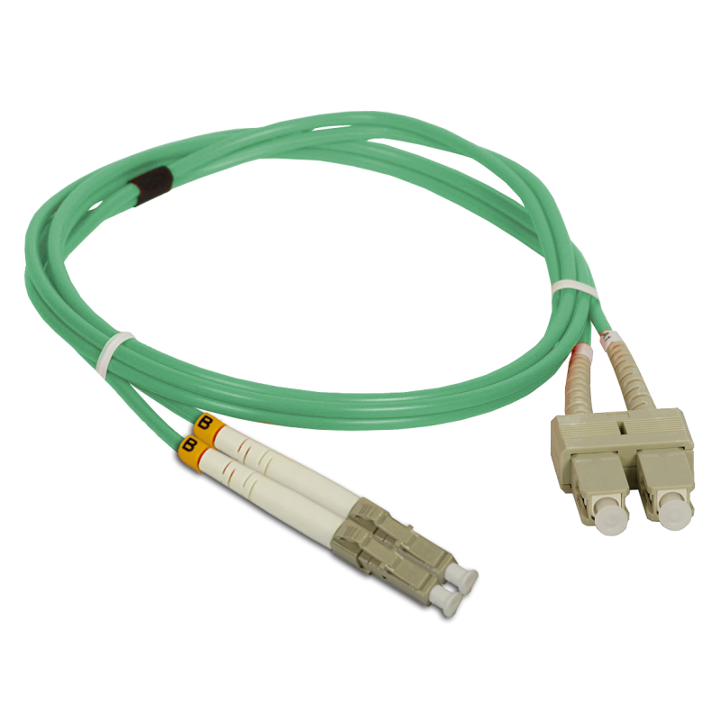 Patchcord światłowodowy wielomodowy LC-LC duplex MM OM3 50/125 2.0m ALANTEC