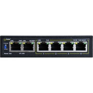 S64WP Pulsar Switch PoE 6-portowy S64WP bez zasilacza do 4 kamer IP