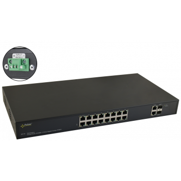 SF116WP Pulsar Switch PoE 16-portowy SF116WP bez zasilacza do 16 kamer IP