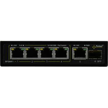 SFG64F1WP Pulsar Switch PoE 6-portowy SFG64F1WP bez zasilacza do 4 kamer IP