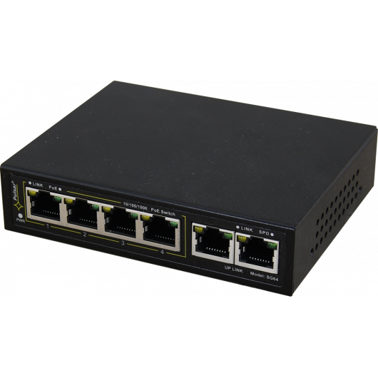 SG64WP Pulsar Switch PoE 6-portowy SG64WP bez zasilacza do 4 kamer IP
