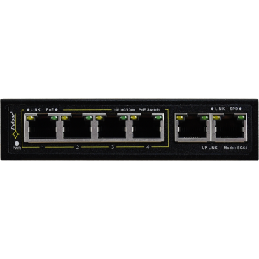 SG64WP Pulsar Switch PoE 6-portowy SG64WP bez zasilacza do 4 kamer IP