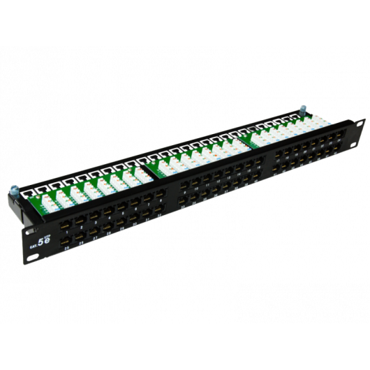 Patch panel kat.5 19" 48xRJ45 UTP z półką 01U ALANTEC