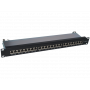 Patch panel kat.6A 19" 24xRJ45 STP z półką popiel ALANTEC 1