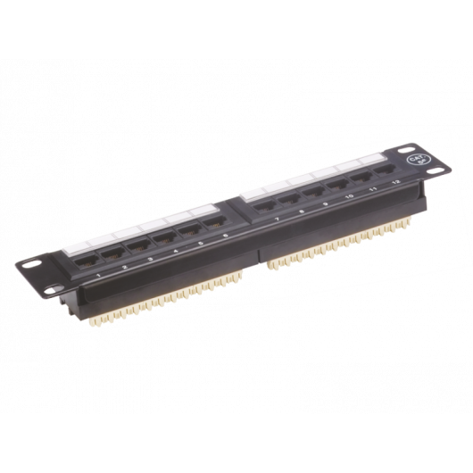 Patch panel kat.5e 10" 12xRJ45 UTP 1U ALANTEC