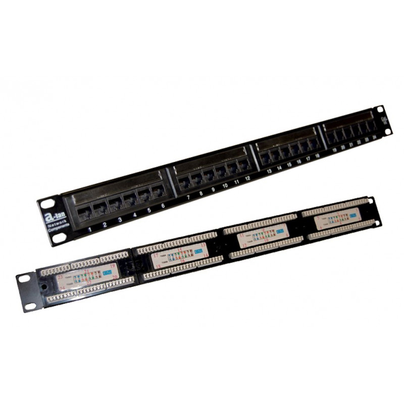 Patch panel kat.5e 19" 24xRJ45 UTP 1U ALANTEC