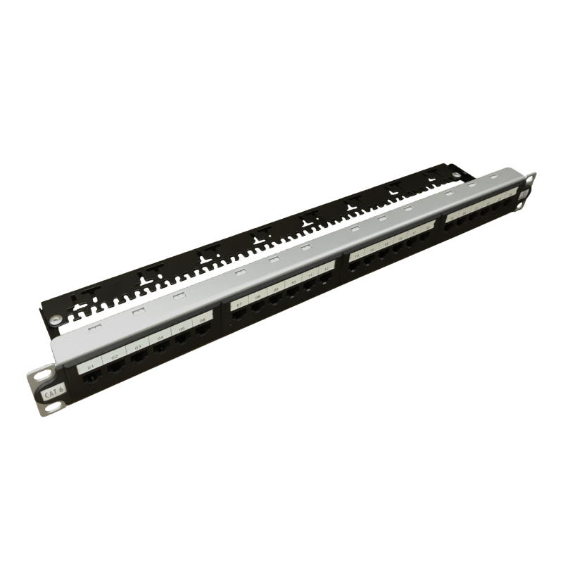 Patch panel kat.6 19" 24xRJ45 UTP 1U z półką ALANTEC