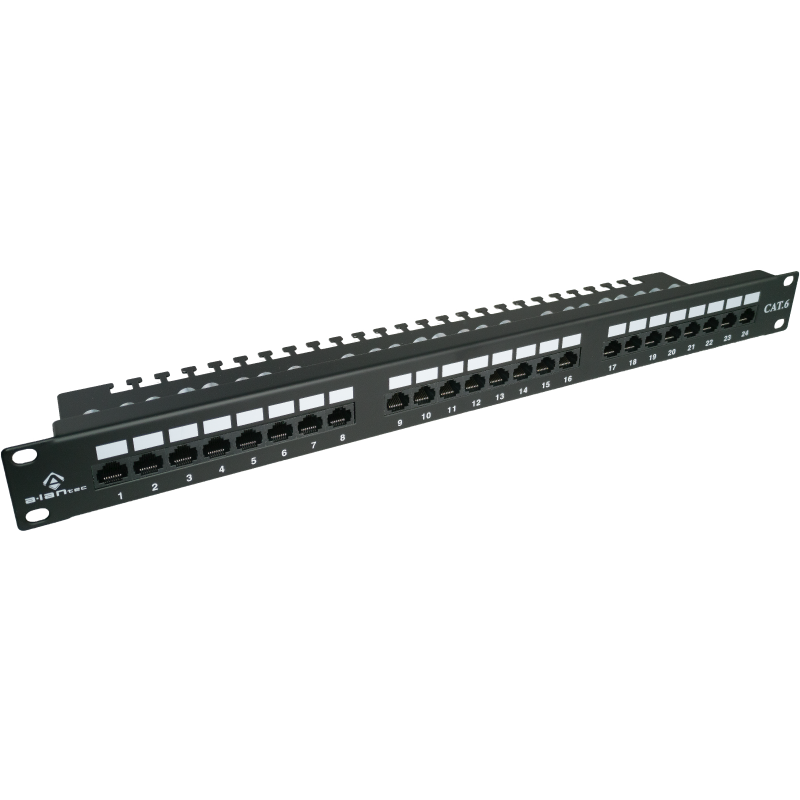Patch panel kat.6 19" 24xRJ45 UTP 1U z półką ALANTEC