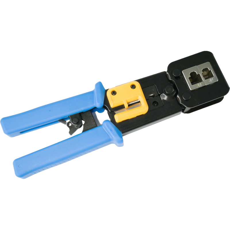 Zaciskarka do wtyków RJ45 standardowych oraz przelotowych