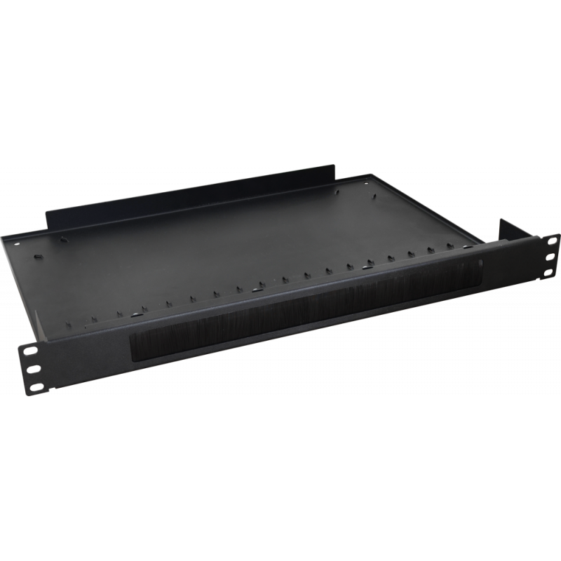 RAPS-1P Pulsar Przepust szczotkowy z półką RACK 1U