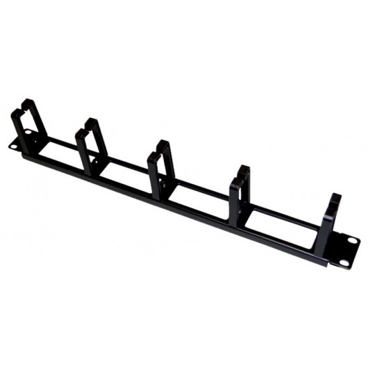 Organizer 19" 1U uchwyty plastikowe [x5] z przepustami czarny ALANTEC