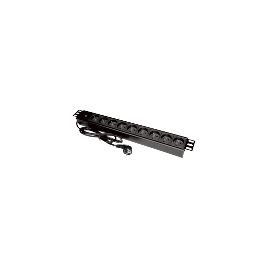 Listwa zasilająca 19" gniazdo 9 x CEE 7/5 wtyk CEE 7/7 z diodą LED ALANTEC