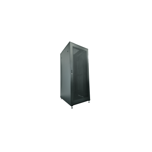 Szafka wisząca 10" 6U głęb. 300 mm, niedzielona, drzwi szklane, kolor czarny ALANTEC