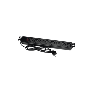 Listwa zasilająca 19" gniazdo 8 x CEE 7/5 wtyk CEE 7/7 z wyłącznikiem, kabel 3m ALANTEC