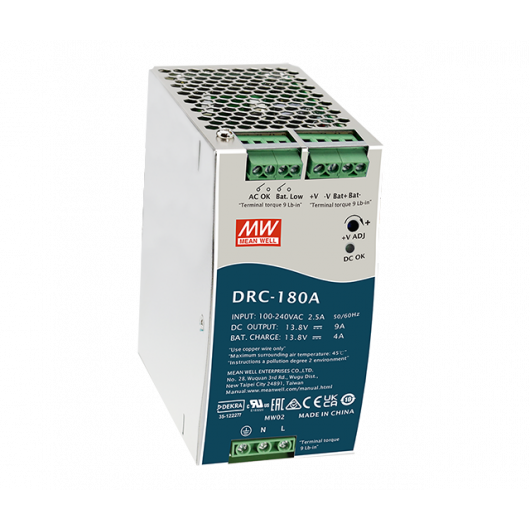 DRC-180A Pulsar DRC 13,8V/180W/9A/4A zasilacz na szynę DIN