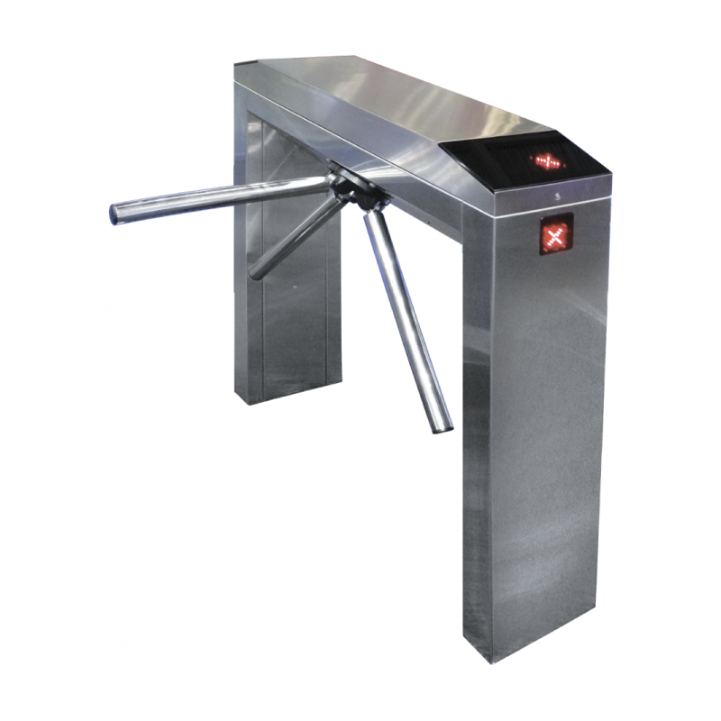 Bramka obrotowa NICE R GUARD - stal nierdzewna szczotkowana, z automatycznym wspomaganiem przejścia