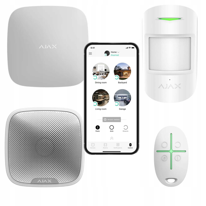 BEZPRZEWODOWY system alarmowy AJAX 1 czujnik PIR