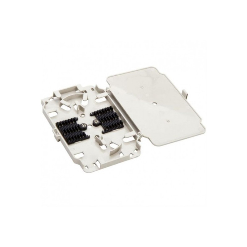 Kaseta spawów światłowodowych z uchwytami na 2x12 spawy