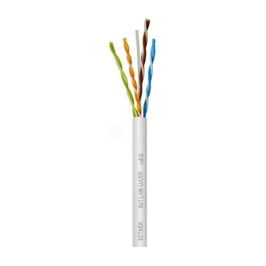 Kabel kat.6 PVC U/UTP drut 4x2x0,5 BITNER