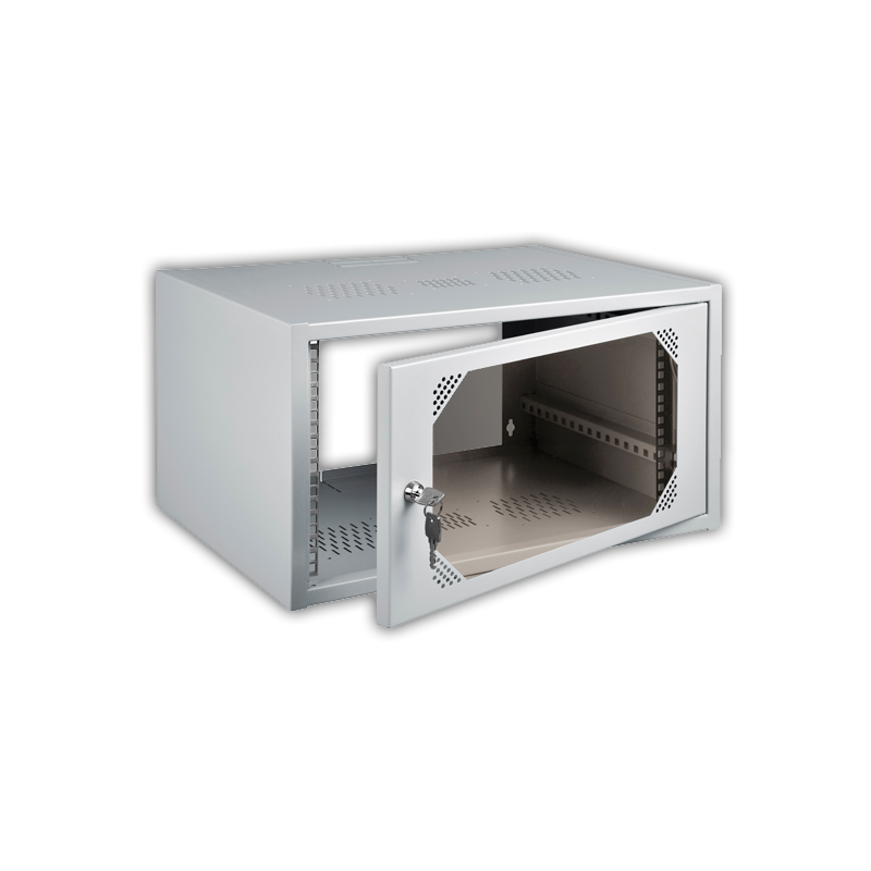 Szafa 6U wisząca 19" gł:350mm drzwi szklane