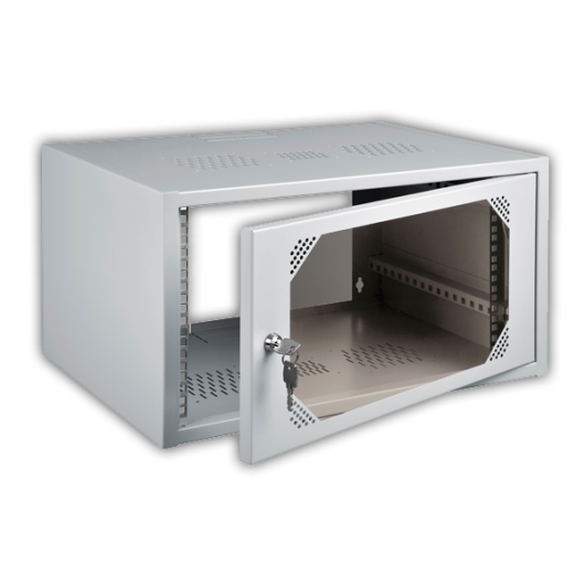 Szafa 6U wisząca 19" gł:350mm drzwi szklane