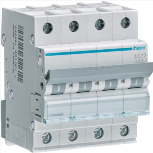 MCB Wyłącznik nadprądowy Icn6000A 4P C 63A