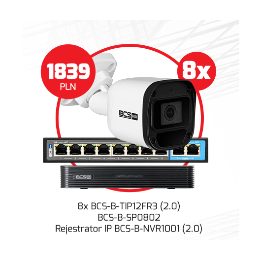 Zestaw promocyjny z 8 kamerami Black Friday 2023