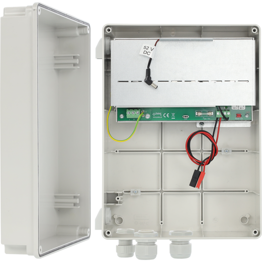 System zasilania buforowego dla switchy PoE,
52VDC/7Ah/60W, obudowa ABS IP44