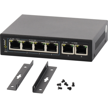 Switch PoE 6-portowy SG64WP-BT bez zasilacza do 4 kamer IP Pulsar SG64WP-BT